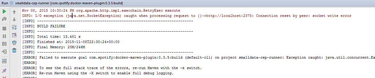 Docker - Socket Write Error
